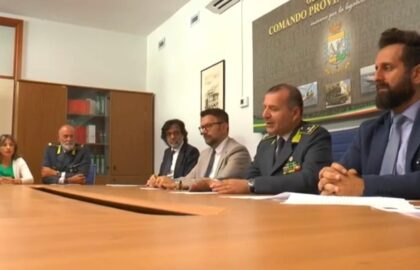 Conferenza stampa Guardia di Finanza, Comune e Provincia di Matera, giovedì 19 settembre 2024