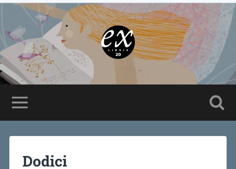 Recensione rivista letteraria “Exlibris20” sul romanzo “Dodici”, martedì 8 aprile 2025